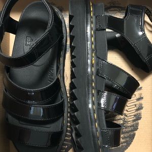 Doc Martens Blaire Patent Platform Sandals